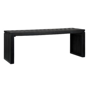 Bank acaciahout zwart 120 cm breed - WL7.016