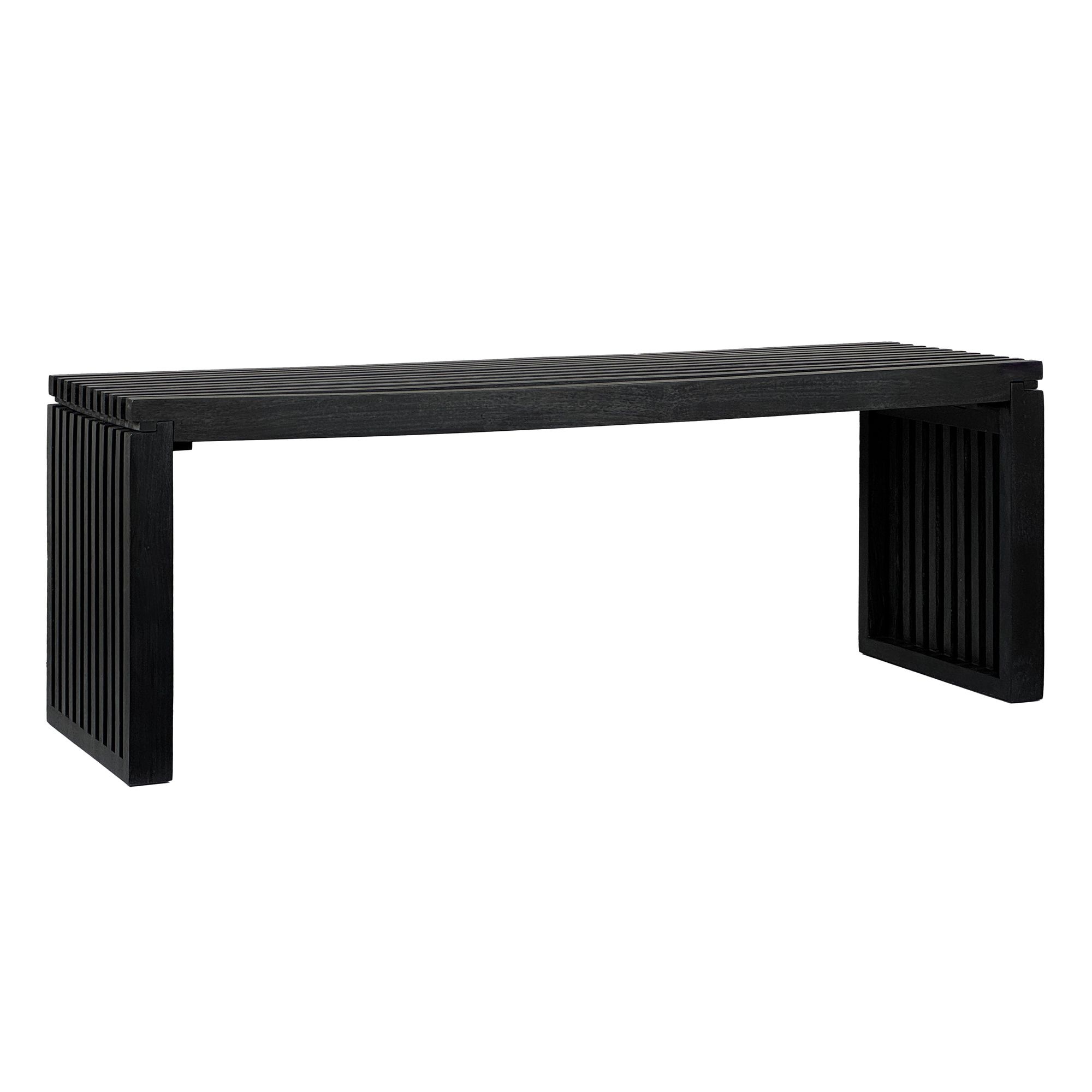 Bank acaciahout zwart 120 cm breed - WL7.016