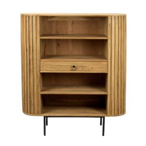 Boekenkast acaciahout 122 cm hoog - WL7.014