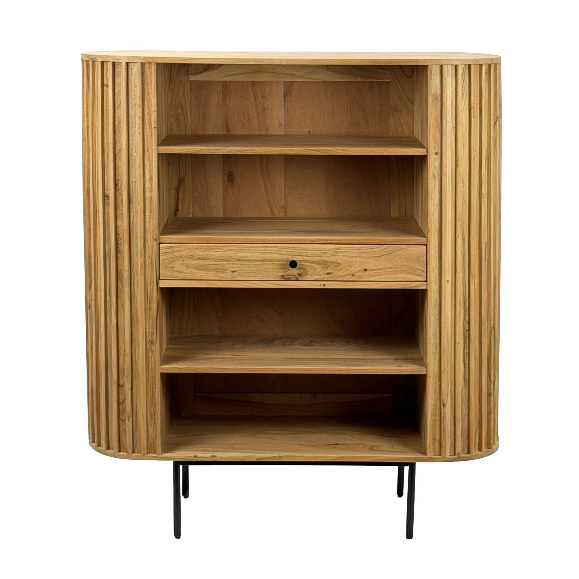 Boekenkast acaciahout 122 cm hoog - WL7.014