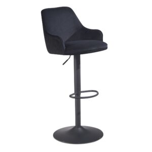 Barkruk zwart fluweel 106 cm verstelbaar - WL7.007