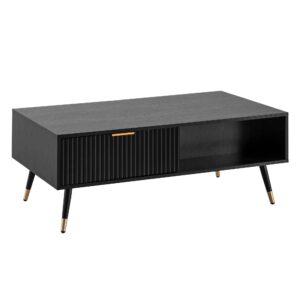 Salontafel zwart eiken 110x60x43 cm - WL6.883