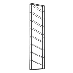 Wijnrek zwart metaal 150 cm hoog - WL6.686