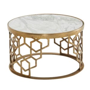 Salontafel wit marmer rond 60 cm - WL6.630