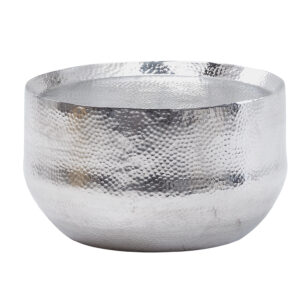 Salontafel aluminium zilver rond 60 cm - WL6.453