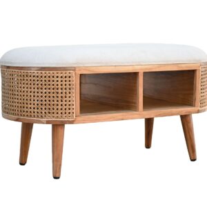 Poef vlechtwerk 90 cm retro - WL7.439