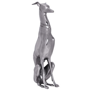 Decoratiebeeld windhond aluminium zilver - WL1.251
