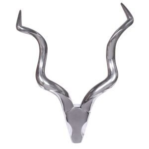 Wanddecoratie hert aluminium zilver 110 cm - WL1.241