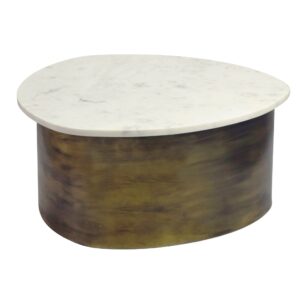Salontafel wit marmer 63 cm rond - WL7.377