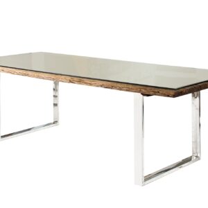 Eettafel EUPHORIA BARRACUDA 180 cm, gemaakt van gerecycled massief teakhout (40 mm dik), zonder glazen blad. - 36648