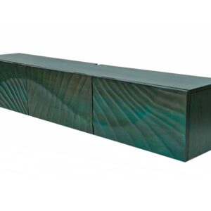 TV-bord SCORPION 160 cm 3D hangend mangohout turquoise - 48408