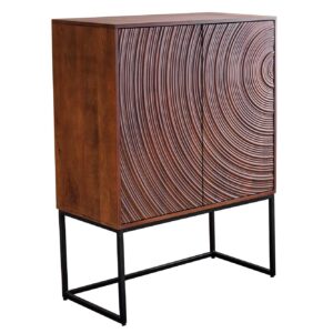 Highboard ORBIT 120 cm 3D bruin mangohout - 47626
