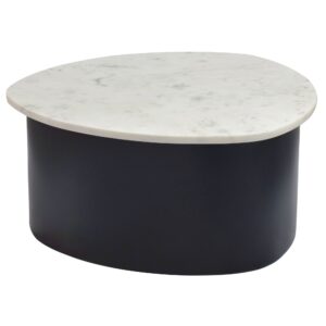 Salontafel zwart marmer 63 cm rond - WL7.376
