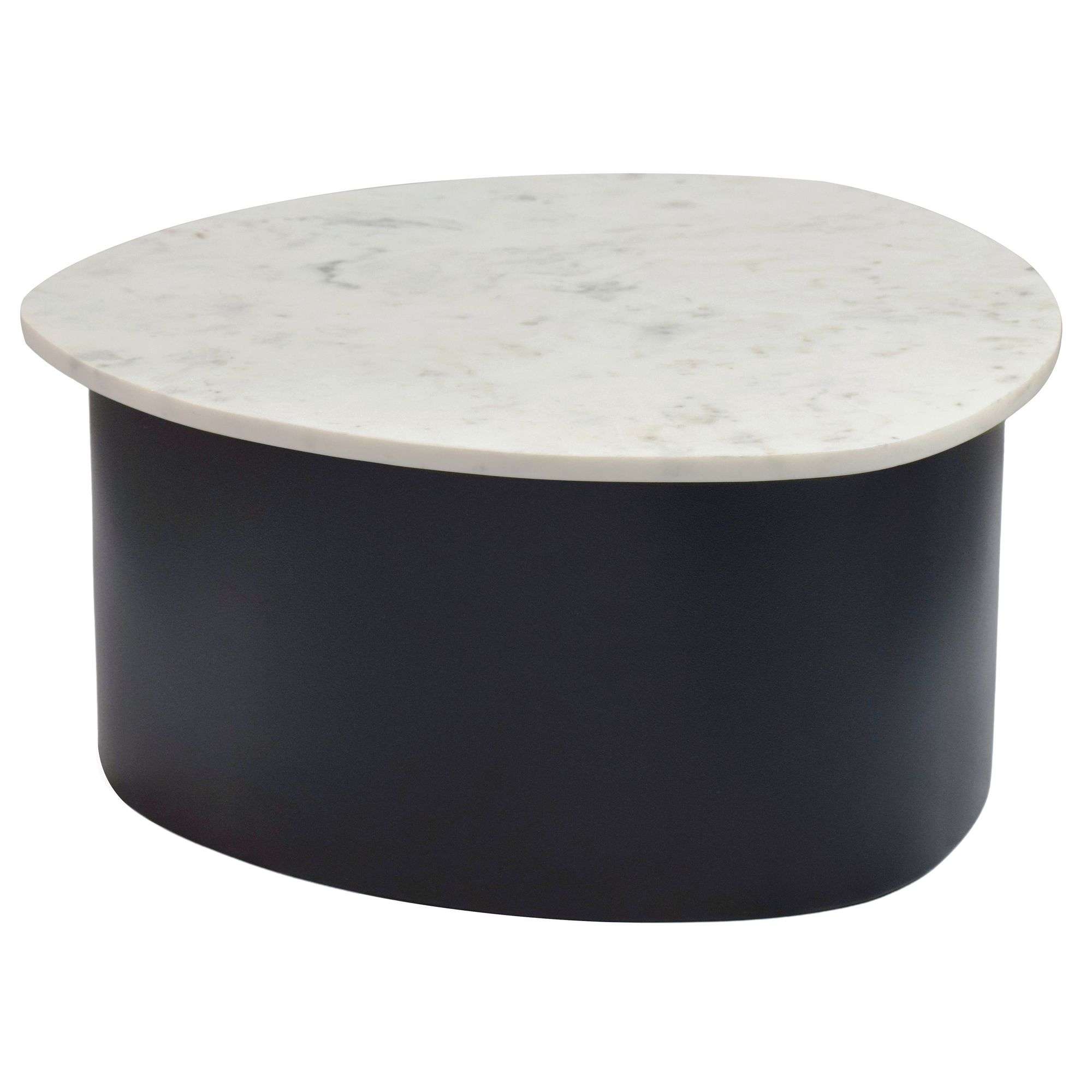 Salontafel zwart marmer 63 cm rond - WL7.376