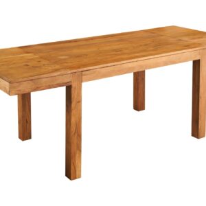 Eettafel PURE 120-200 cm uitschuifbaar, acaciahout 95 mm, natuurlijke honingkleurige afwerking - 47097