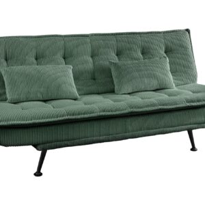 Slaapbank JAZZ 195 cm 3-zits, koordgroen - 47523