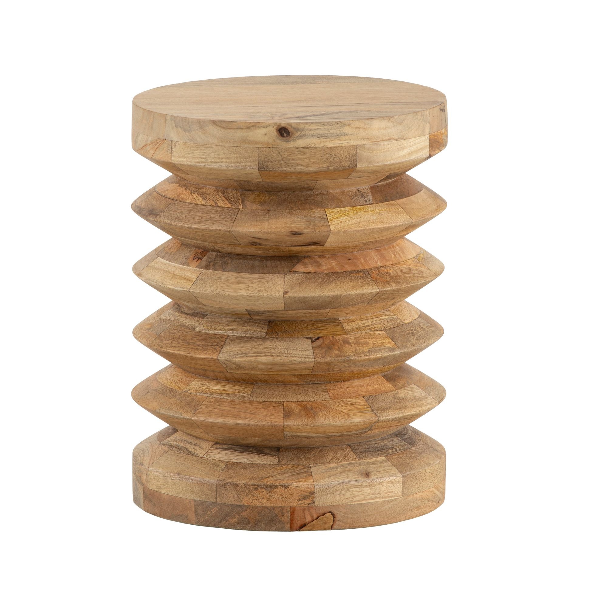 Bijzettafel mangohout bruin 35x35 cm - WL7.306
