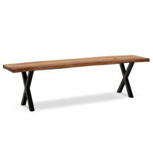 Eetkamerbank acaciahout X-poten 140 cm - WL7.298