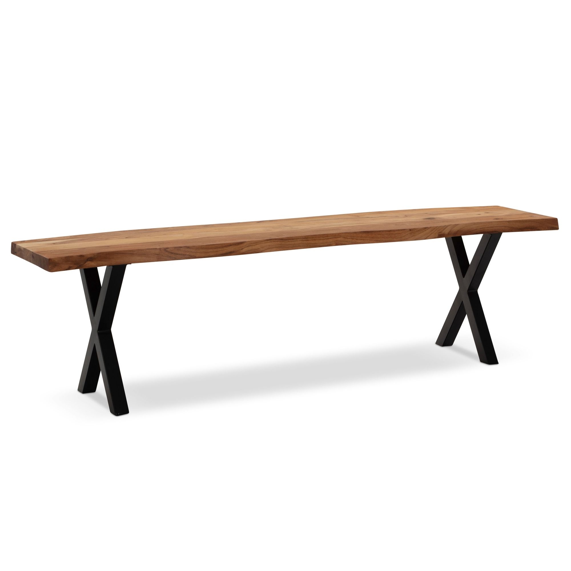 Eetkamerbank acaciahout X-poten 140 cm - WL7.298