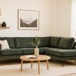 Hoekbank Gardolo 2.5 zits Velvet groen- Adore156 - Adore156L